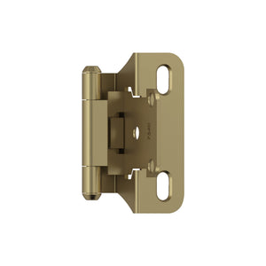 Amerock BPR7566BBZ Cabinet Hinge 1/4 in (6 mm) Overlay Self Closing Partial Wrap Golden Champagne Kitchen Cabinet Door Hinge 1 Pair/2 Pack Functional Hardware