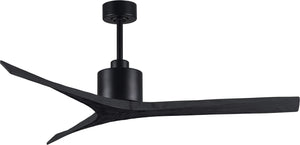 Matthews Fan MW-BK-BK-60 Mollywood 6-speed contemporary ceiling fan in Matte Black finish with 60” solid matte black wood blades