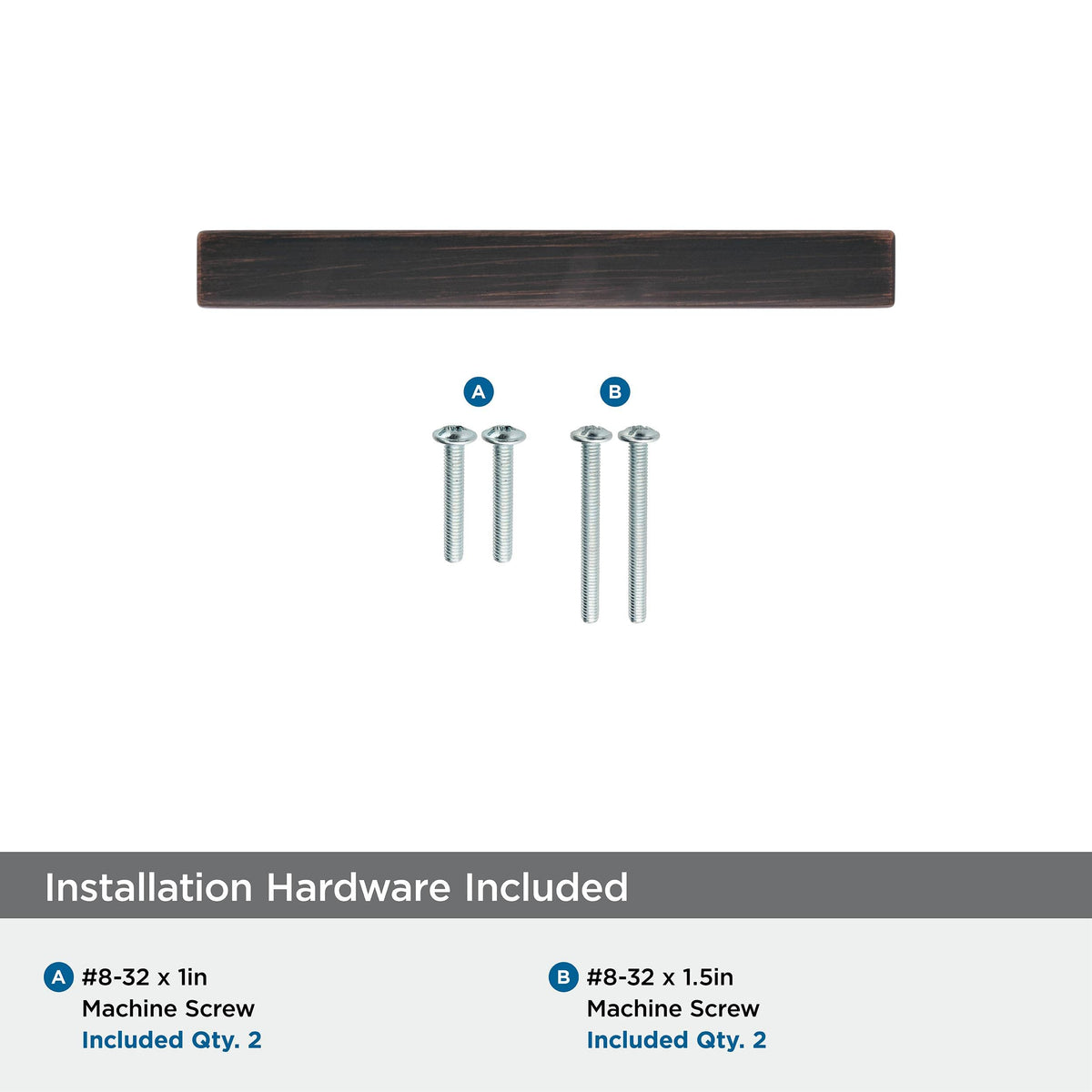Amerock Cabinet Pull Oil Rubbed Bronze 3 inch (76 mm) Center to Center Monument 1 Pack Drawer Pull Drawer Handle Cabinet Hardware