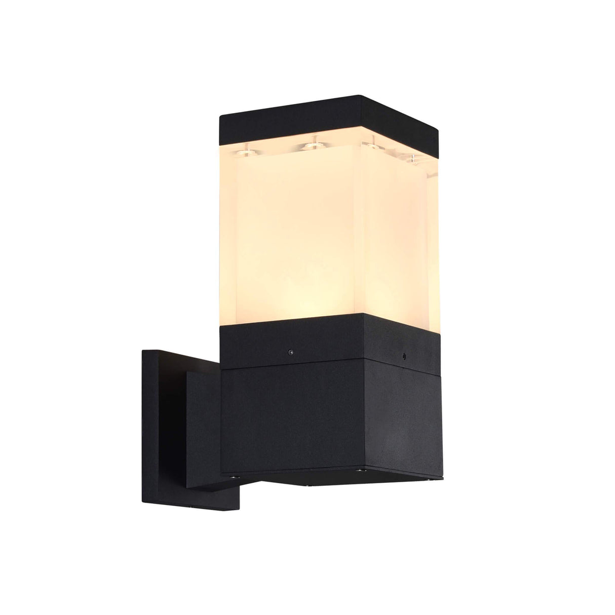 VONN Lighting 11" Modern VOW1772BL 5-Watt Integrated LED Outdoor Wall Sconce in Matt Black, 4.75" L x 7.5" W x 11" H