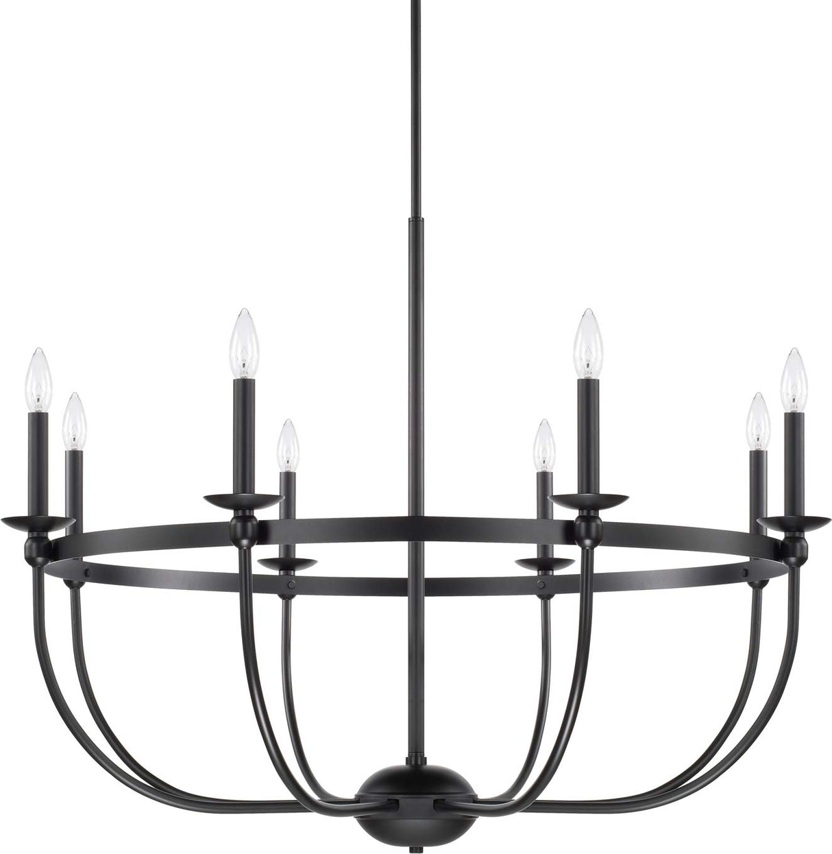 Capital Lighting 425181MB Rylann 8 Light Chandelier Matte Black