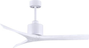 Matthews Fan MW-MWH-MWH-52 Mollywood 6-speed contemporary ceiling fan in Matte White finish with 52” solid matte white wood blades