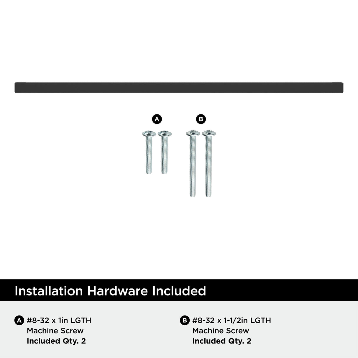 Amerock BP36911FB Matte Black Cabinet Pull 12-5/8 inch (320mm) Center-to-Center Cabinet Hardware Monument Furniture Hardware Drawer Pull