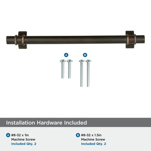 Amerock Cabinet Pull Oil Rubbed Bronze 6-5/16 inch (160 mm) Center to Center Davenport 1 Pack Drawer Pull Drawer Handle Cabinet Hardware