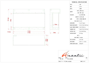 Amantii TRV-45-BESPOKE Tru View Bespoke - 45" Indoor / Outdoor 3 Sided Electric Fireplace Featuring a 20" Height, WiFi Compatibility, Bluetooth Connectivity, Multi Function Remote, and a Selection of Media Options