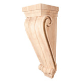 Hardware Resources CORC-3OK 6-3/4" W x 7-5/8" D x 22" H Oak Scrolled Corbel