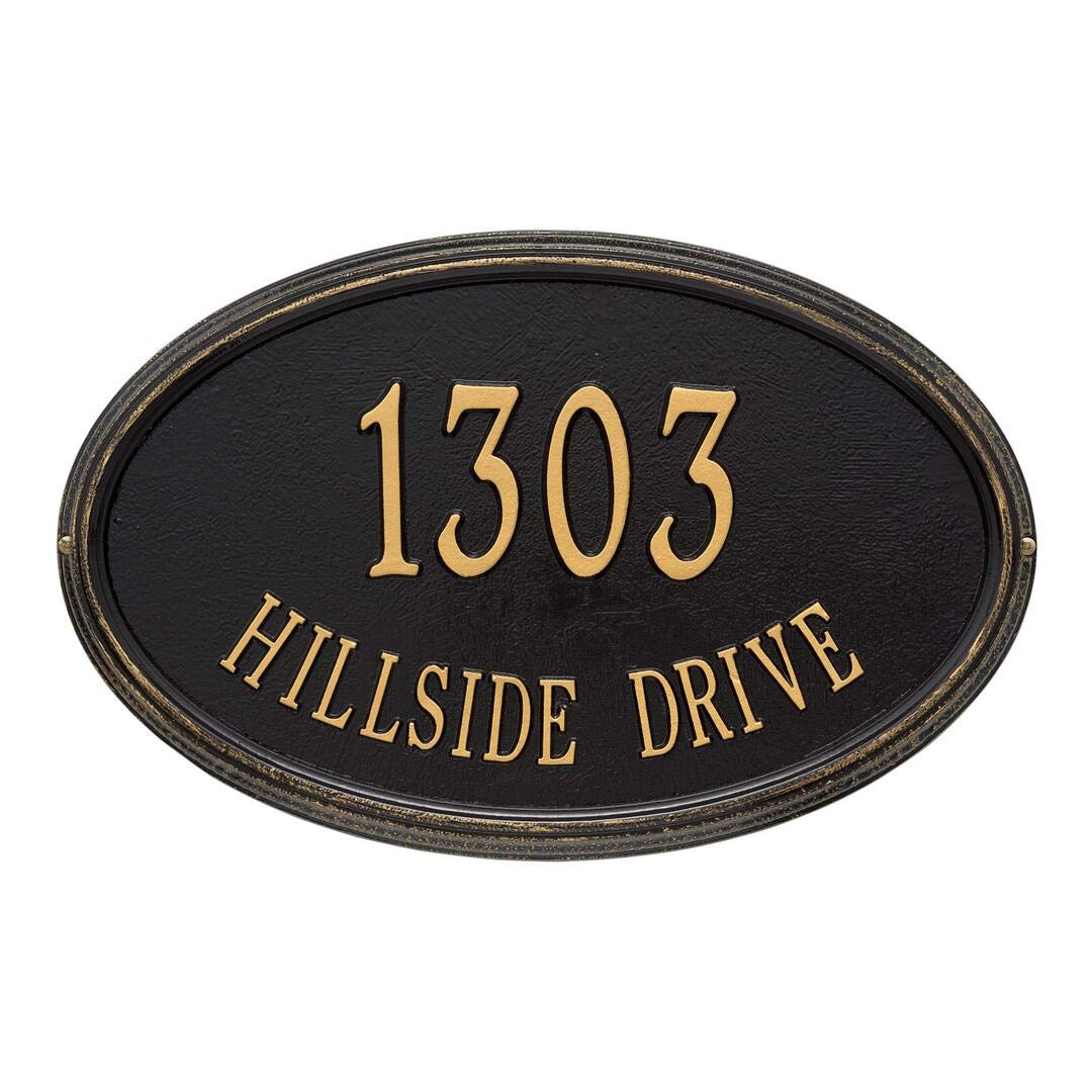 Whitehall 1301BG - Personalized Concord Oval Plaque -Estate - Wall - 2 Line