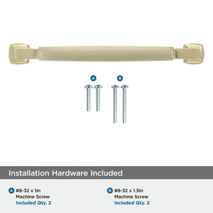 Amerock Cabinet Pull Golden Champagne 6-5/16 inch (160 mm) Center to Center Stature 1 Pack Drawer Pull Drawer Handle Cabinet Hardware