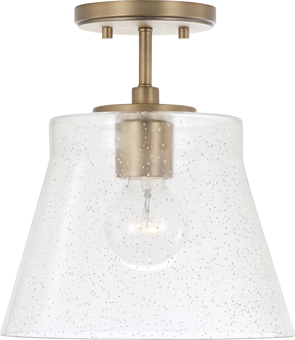 Capital Lighting 346912AD Baker 1 Light Pendant Aged Brass