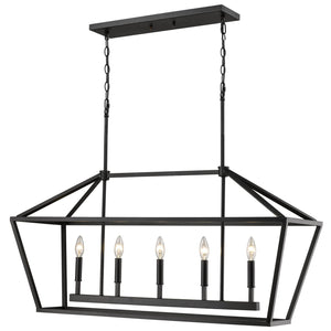 Millennium Lighting 3245-MB Ritner 5 Light 40" Wide Taper Candle Chandelier