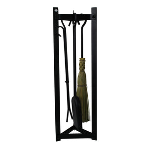 Enclume FPTS6 BK Triangle Fireplace Tool Set w/ Base & 3 Tools BK