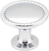 Elements Z115PC 1-1/4" Diameter Polished Chrome Round Rope Detailed Lindos Cabinet Knob