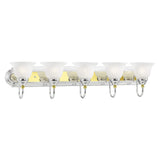 Livex Lighting 1006-25 Belmont 6-Light Bath Light, Polished Brass and Chrome