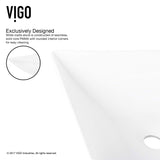 VIGO Hibiscus 16 inch L x 16 inch W Over the Counter Freestanding Matte Stone Square Vessel Bathroom Sink in Matte White - Sink for Bathroom VG04004