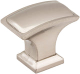 Jeffrey Alexander 435L-SN 1-1/2" Overall Length Satin Nickel Rectangle Annadale Cabinet Knob