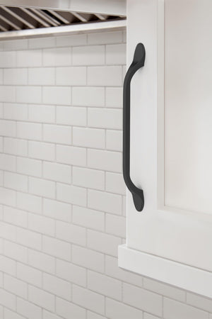 Amerock BP21938FB Matte Black Cabinet Pull 6-5/16 inch (160mm) Center-to-Center Cabinet Hardware Ravino Furniture Hardware Drawer Pull