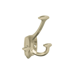 Amerock H37004BBZ Vicinity Triple Prong Decorative Wall Hook Golden Champagne Hook for Coats, Hats, Backpacks, Bags Hooks for Bathroom, Bedroom, Closet, Entryway, Laundry Room, Office