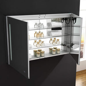 Fresca FMC014830 Fresca Tiempo 48" Wide x 30" Tall Bathroom Medicine Cabinet w/ LED Lighting & Defogger