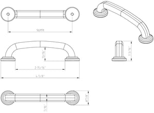 Jeffrey Alexander 527ABM-D 96 mm Center-to-Center Distressed Antique Brass Bremen 1 Cabinet Pull