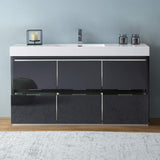 Fresca FCB8460GG-I Fresca Valencia 60" Dark Slate Gray Free Standing Modern Bathroom Vanity