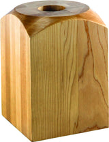 Hardware Resources FDLROS1RW 3" W x 7/8" D x 3" H Rubberwood Fleur-de-lis Rosette