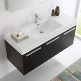 Fresca FVN8092WH Fresca Vista 48" White Wall Hung Modern Bathroom Vanity w/ Medicine Cabinet