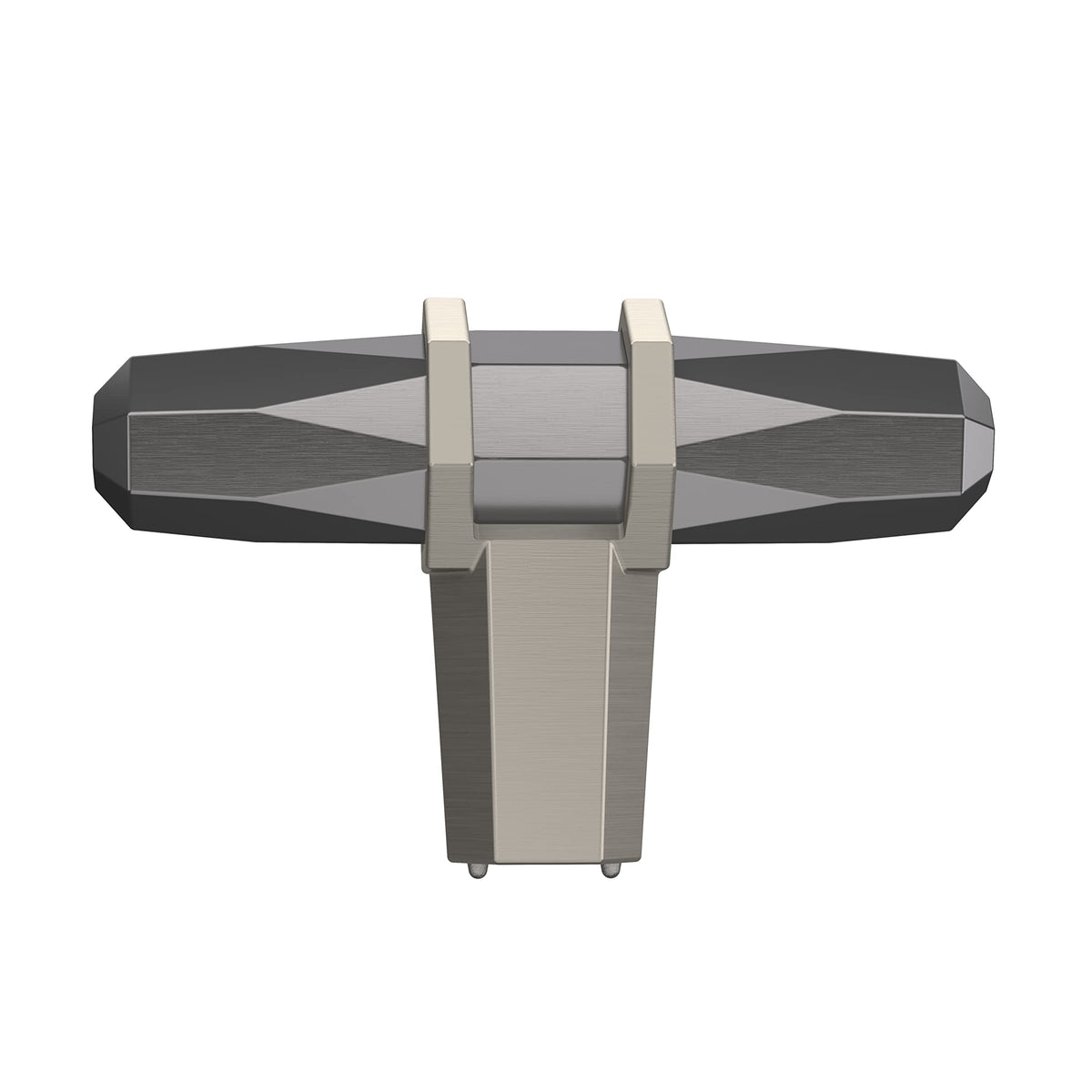 Amerock Cabinet Knob Black Chrome/Satin Nickel 2-1/2 inch (64 mm) Length London 1 Pack Drawer Knob Cabinet Hardware