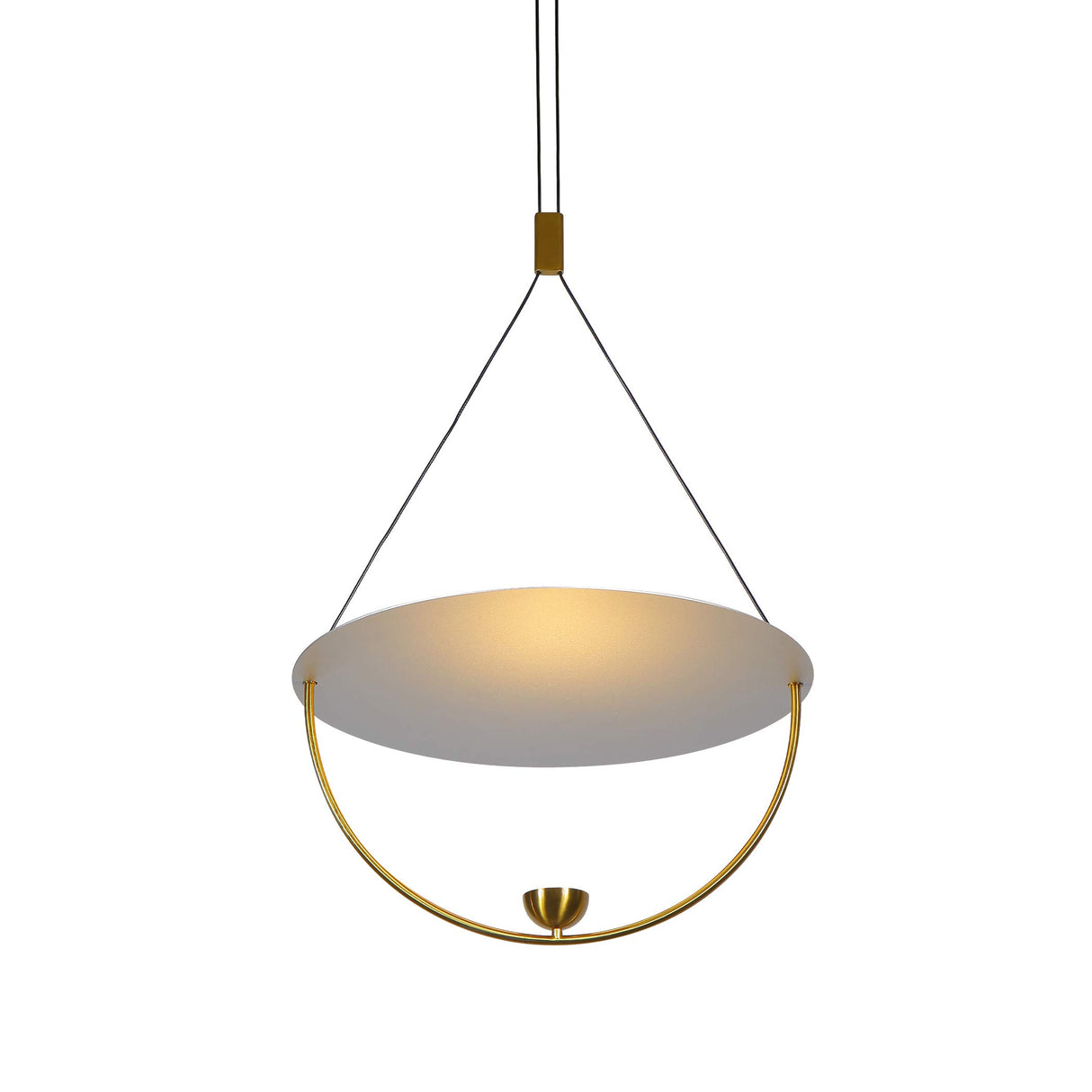 VONN Lighting Como VAP224H1AB 16" Integrated LED ETL Certified Height Adjustable Pendant Light in Antique Brass