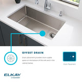 Elkay Crosstown ECTRU32179RDBG 60/40 Double Bowl Undermount Stainless Steel Sink Kit