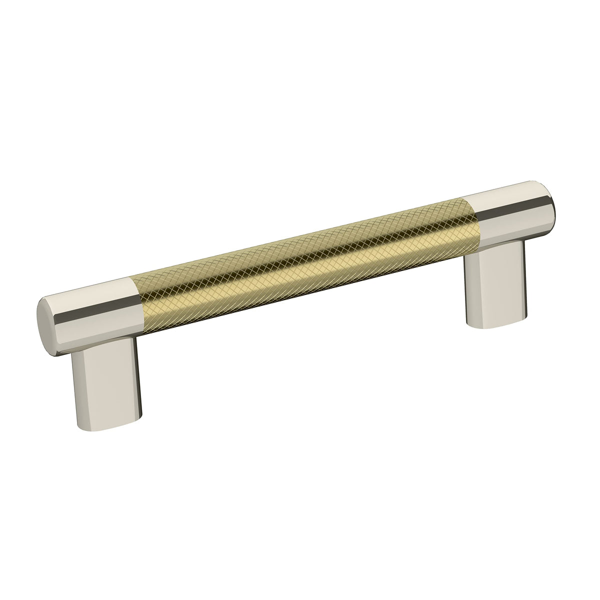 Amerock Cabinet Pull Polished Nickel/Golden Champagne 5-1/16 inch (128 mm) Center-to-Center Esquire 1 Pack Drawer Pull Drawer Handle Cabinet Hardware