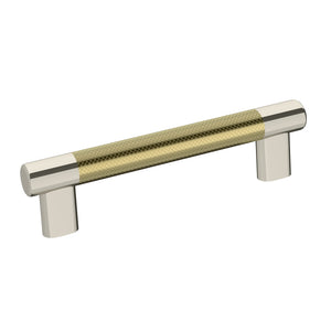 Amerock Cabinet Pull Polished Nickel/Golden Champagne 5-1/16 inch (128 mm) Center-to-Center Esquire 1 Pack Drawer Pull Drawer Handle Cabinet Hardware