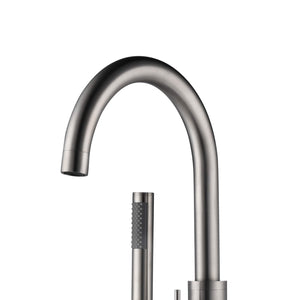 PULSE ShowerSpas 3021-FSTF-BN Brushed Nickel Freestanding Tub Filler with Diverter