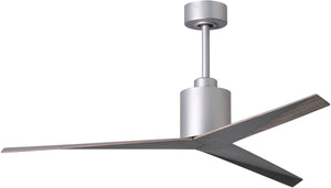 Matthews Fan EK-BN-OO Eliza 3-blade paddle fan in Brushed Nickel finish with old oak all-weather ABS blades. Optimized for wet locations.