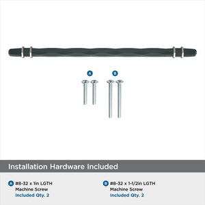 Amerock Cabinet Pull Black Bronze/Satin Nickel 10-1/16 inch (256 mm) Center-to-Center London 1 Pack Drawer Pull Drawer Handle Cabinet Hardware
