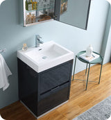 Fresca FCB8424GG-I Fresca Valencia 24" Dark Slate Gray Free Standing Modern Bathroom Vanity