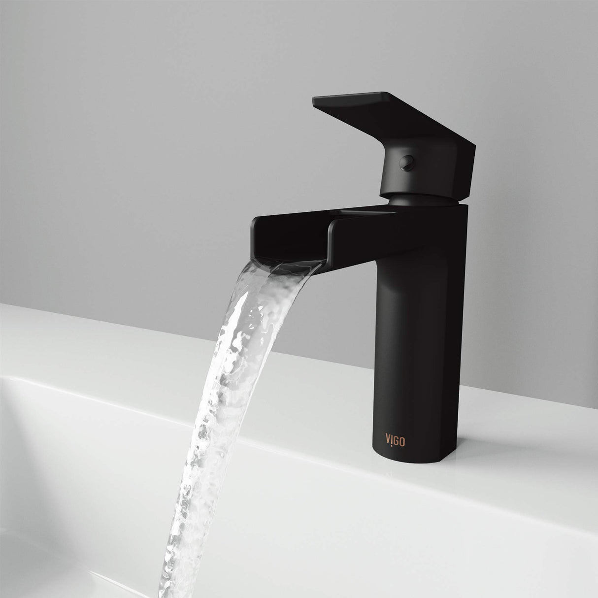 VIGO Ileana 6.75 inch H Single Hole Single Handle Single Hole Bathroom Faucet in Matte Black - Bathroom Sink Faucet VG01042MB