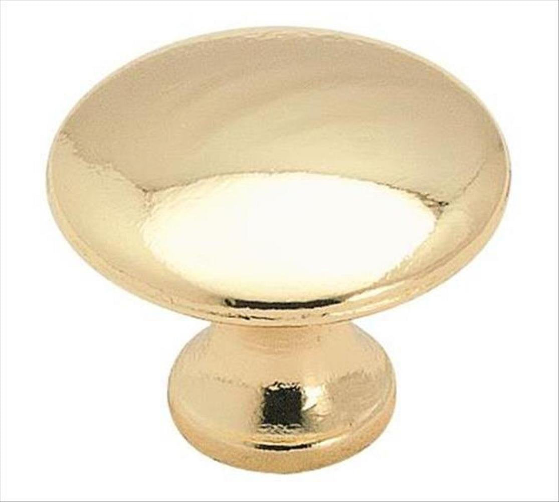 Amerock Cabinet Knob Polished Brass 1-3/16 inch (30 mm) Diameter Everyday Heritage 1 Pack Drawer Knob Cabinet Hardware