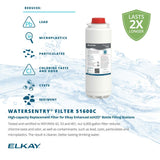 Elkay LZS8WSSP Enhanced ezH2O Bottle Filling Station & ADA Cooler Refrigerated Stainless High Capacity Lead Reduction Quick Filter Change, Single, Stainless Steel