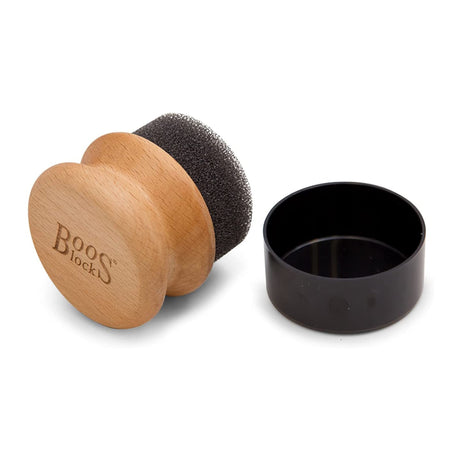 John Boos MYS1APP 2 Piece Cutting Charcuterie Board Care & Maintenance Set with 16 Oz Food Safe Mystery Oil Bottle and Applicator, Wooden Kitchen Essentials MYS OIL 16OZ (1) /APPLICRND