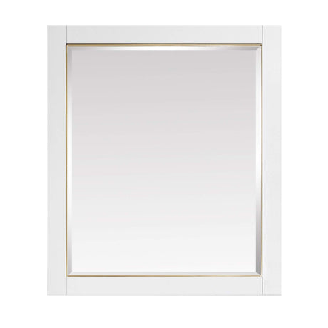 Avanity 28 in. Mirror for Allie / Austen in White with Gold Trim