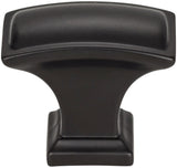 Jeffrey Alexander 435L-MB 1-1/2" Overall Length Matte Black Rectangle Annadale Cabinet Knob