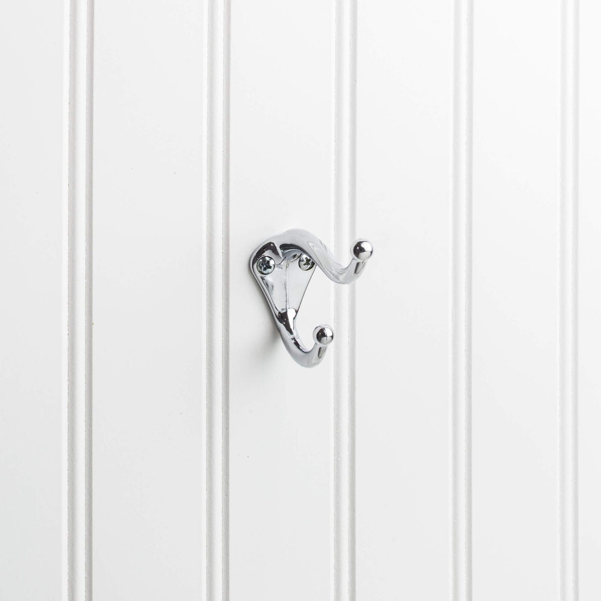 Elements YD10-231PC 2-5/16" Polished Chrome Traditional Double Prong Ball End Wall Mounted Utility Hook