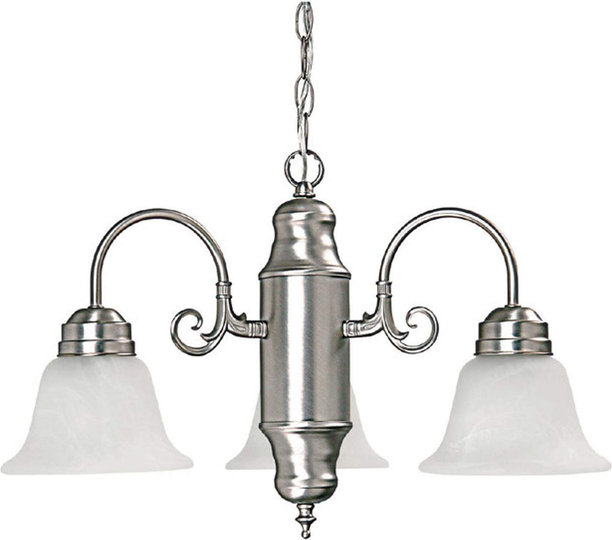 Capital Lighting 3253MN-118 David 3 Light Chandelier Matte Nickel