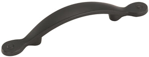 Amerock Cabinet Pull Matte Black 3 inch (76 mm) Center to Center Inspirations 1 Pack Drawer Pull Drawer Handle Cabinet Hardware
