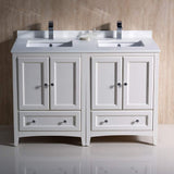 Fresca FCB20-2424GR-CWH-U Double Sink Cabinets with Sinks