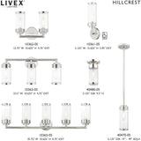 Livex Lighting 40470-05 Hillcrest - One Light Mini Pendant, Polished Chrome Finish with Clear Glass