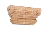Hardware Resources PC-2RW 6" W x 2" D x 3" H Rubberwood Acanthus Pilaster Capital