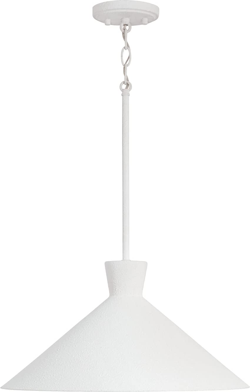 Capital Lighting 350312XW Paloma 1 Light Pendant Textured White