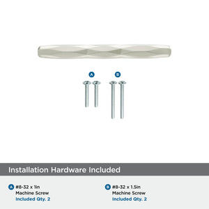 Amerock Cabinet Pull Satin Nickel 3 inch (76 mm) Center to Center St. Vincent 1 Pack Drawer Pull Drawer Handle Cabinet Hardware