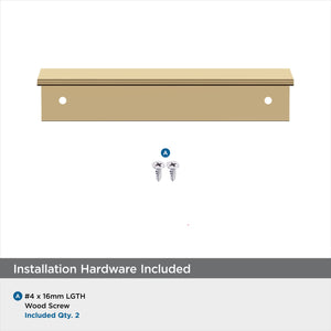 Amerock Cabinet Edge Pull |Champagne Bronze 3-3/4 in (96 mm) Center-to-Center Drawer Pull Kitchen and Bath Hardware Furniture Hardware